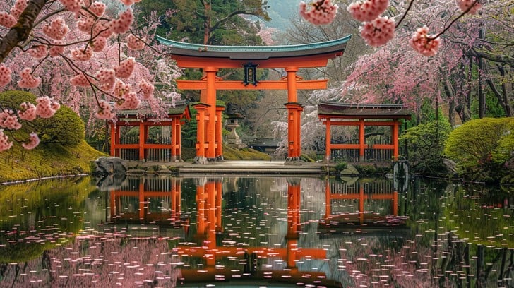 Experience the timeless beauty of Kyoto, Japan, with its cherry blossoms and tranquil temples.